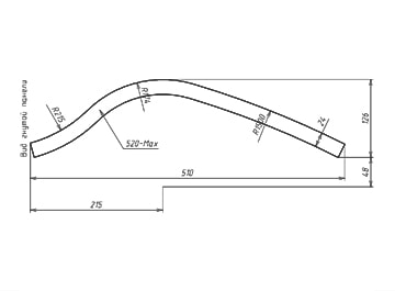 чертеж для мебели из гнутоклеевого шпона