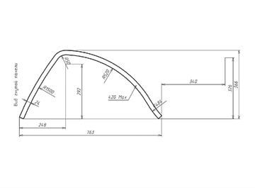 чертеж - гнутоклееный шпон