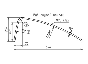 гнутоклееная фанера для стульев - чертеж