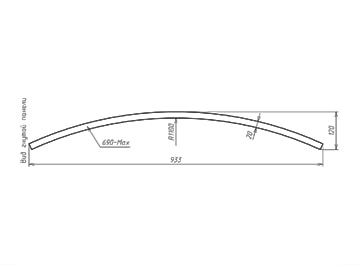 чертеж - гнутоклееной заготовки