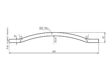 чертеж детали - гнутоклееный мдф