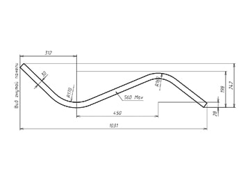 чертеж - мебельный полуфабрикат из дерева